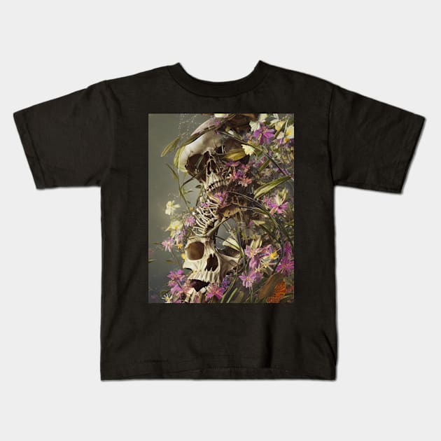 Bones and Botany Kids T-Shirt by levelsart